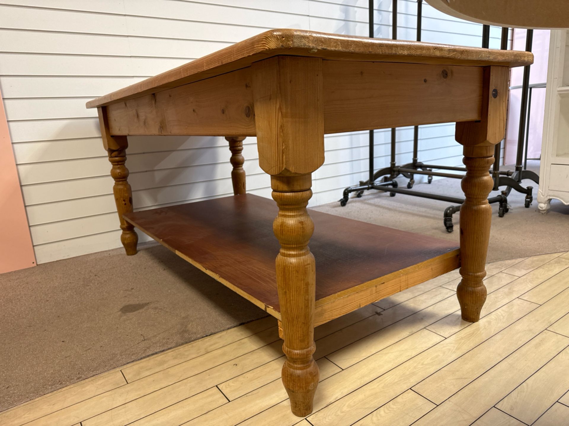 Wooden Table With Shelf - Image 5 of 5