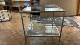 Glass Display Cube Table