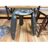 Abstract Metal Stool