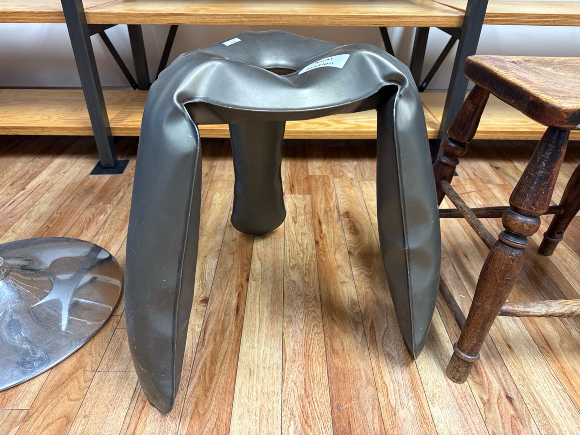 Abstract Metal Stool