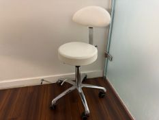 Assorted White Leather Stools
