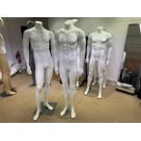 White Gloss Male Mannequins x5