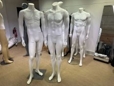 White Gloss Male Mannequins x5