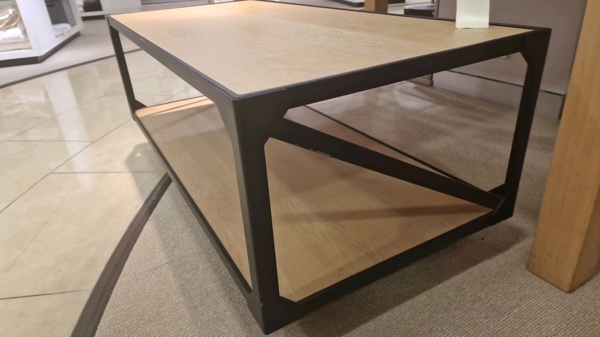 Metal & Wood Display Coffee Table - Image 2 of 3