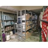 Store Room Of Metal Shelving