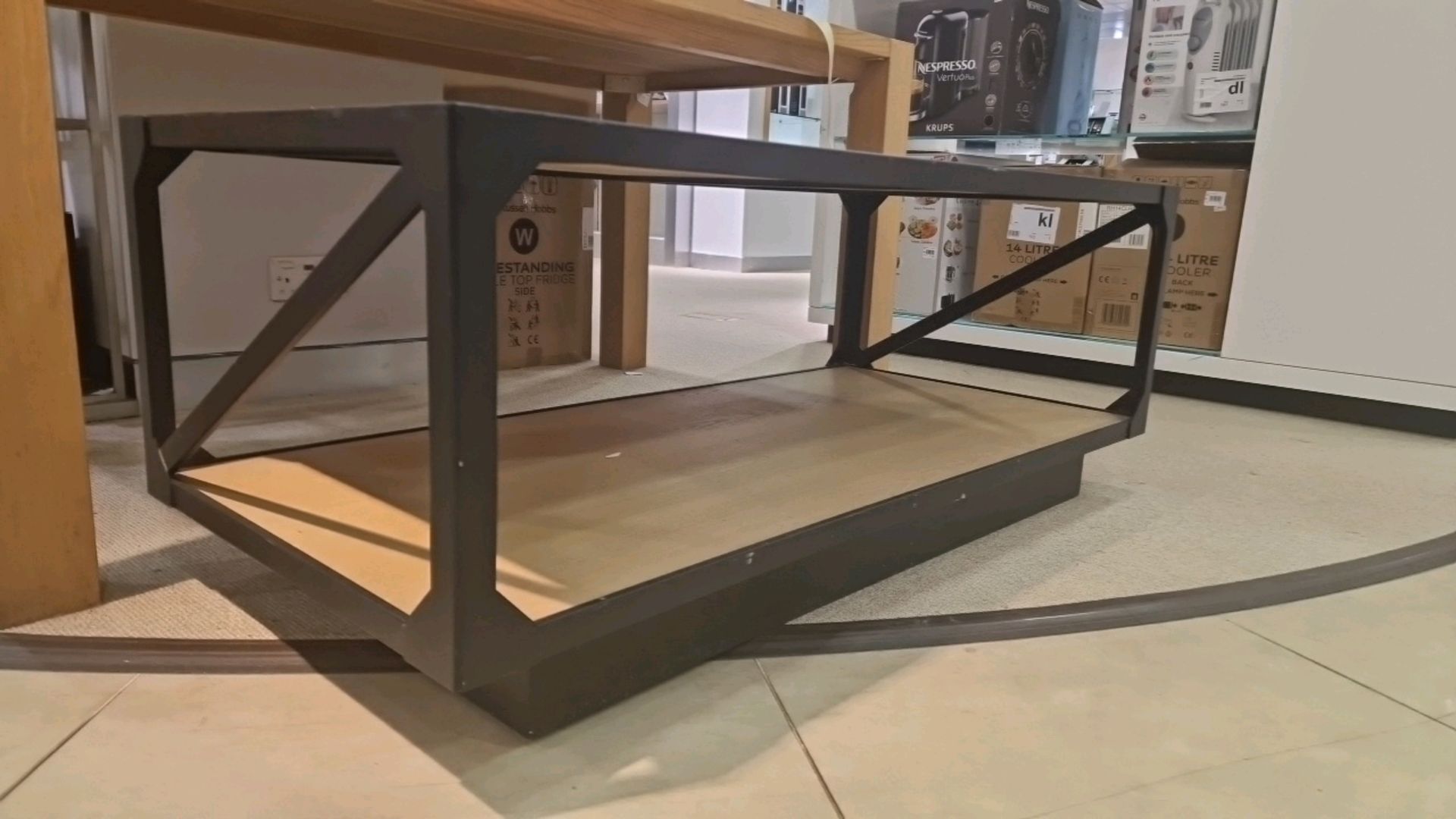 Metal & Wood Display Coffee Table - Image 3 of 3