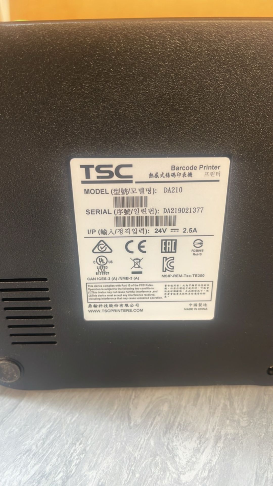 TSC DA210 Barcode Printer x6 - Image 8 of 10