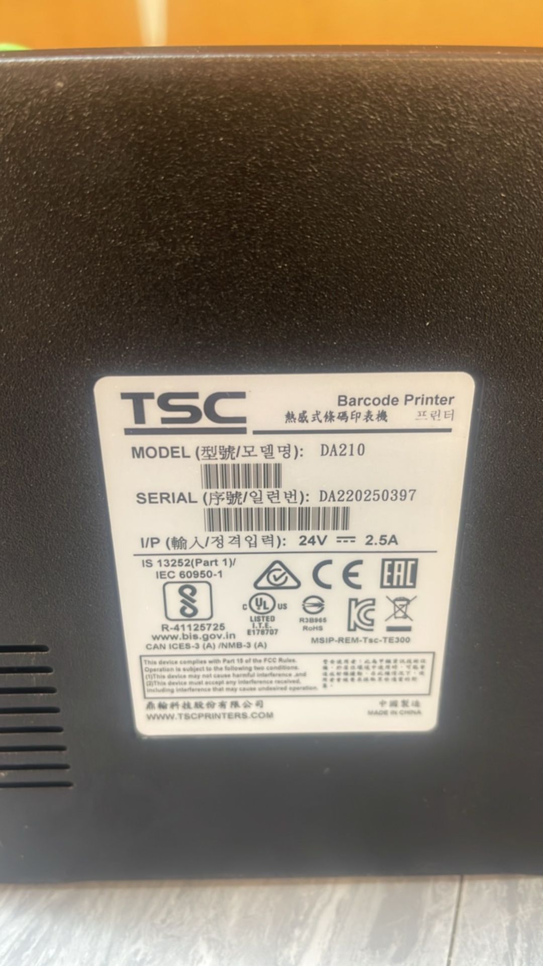 TSC DA210 Barcode Printer x6 - Image 6 of 10