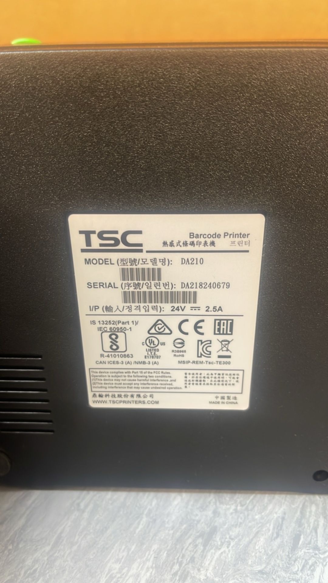 TSC DA210 Barcode Printer x6 - Image 7 of 10