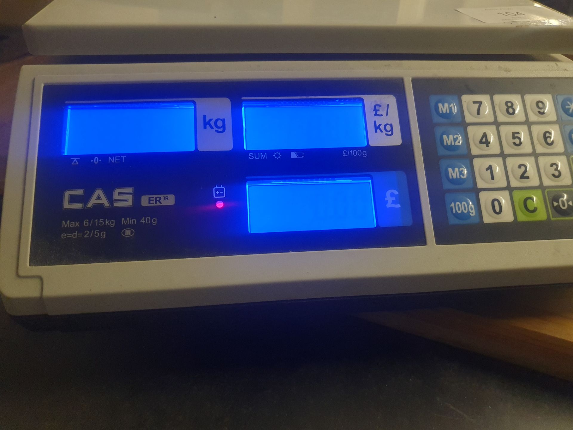 CAS ER-Junior 15KG plate weighing scale - Image 3 of 3