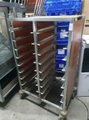 Stainless Steel Double Tray Trolley