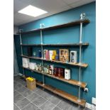 Scaffold and pipe industrial style shelving