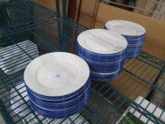 Side Plates With Blue Rim