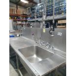 Stainless Steel Potwashing Sink With Bin Chute & Wash Arm