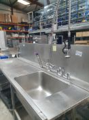 Stainless Steel Potwashing Sink With Bin Chute & Wash Arm