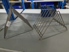 2 x S/S wire chopping board racks