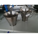 2 x stainless sauce jugs