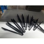 10 x black plastic tongs