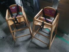 Wooden High Chairs x2