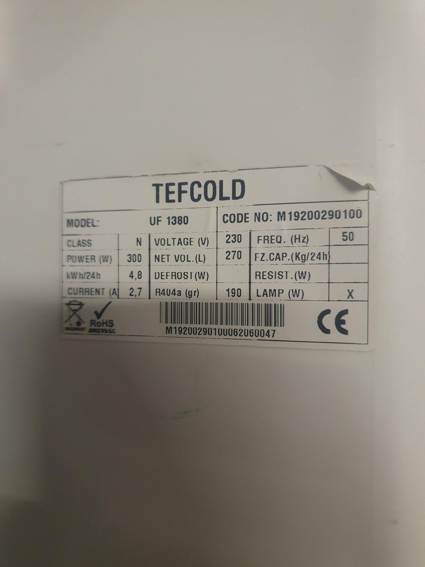 Tefcold UF1380 upright freezer - Bild 3 aus 3
