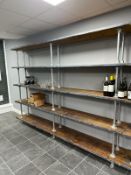 Scaffold and pipe industrial style shelving