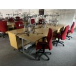 Desks x12, Chairs x12 & Monitor Arms x12
