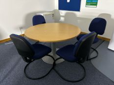 Circular Table & Chairs x4