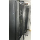 Black Metal Pair Of Server Cages