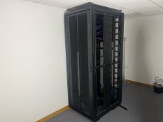 Black Metal Server Cabinet