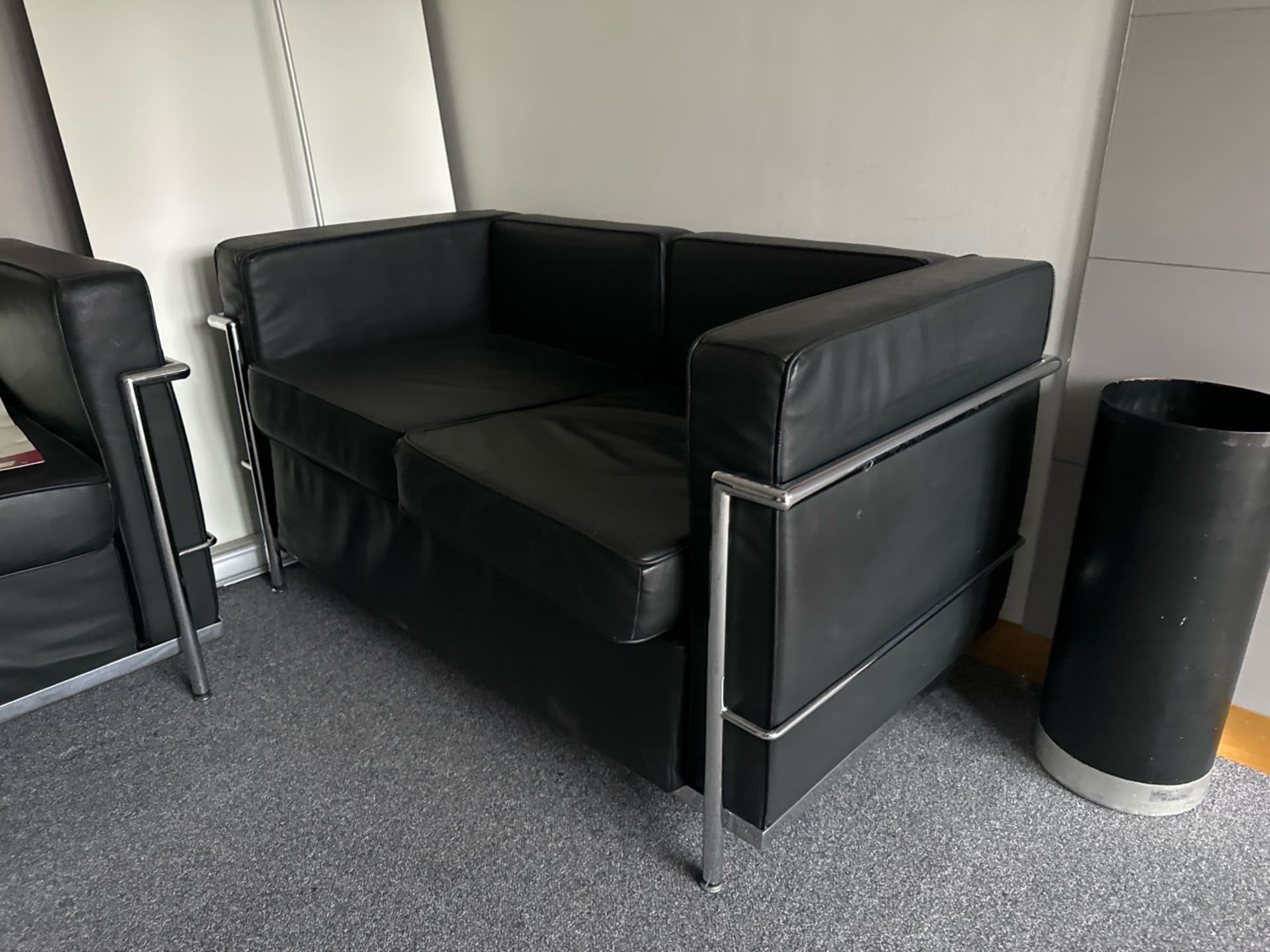 Black Leather Two Seater - Image 3 of 3