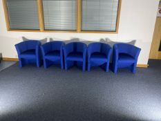 Blue Frovi Tub Chairs x5