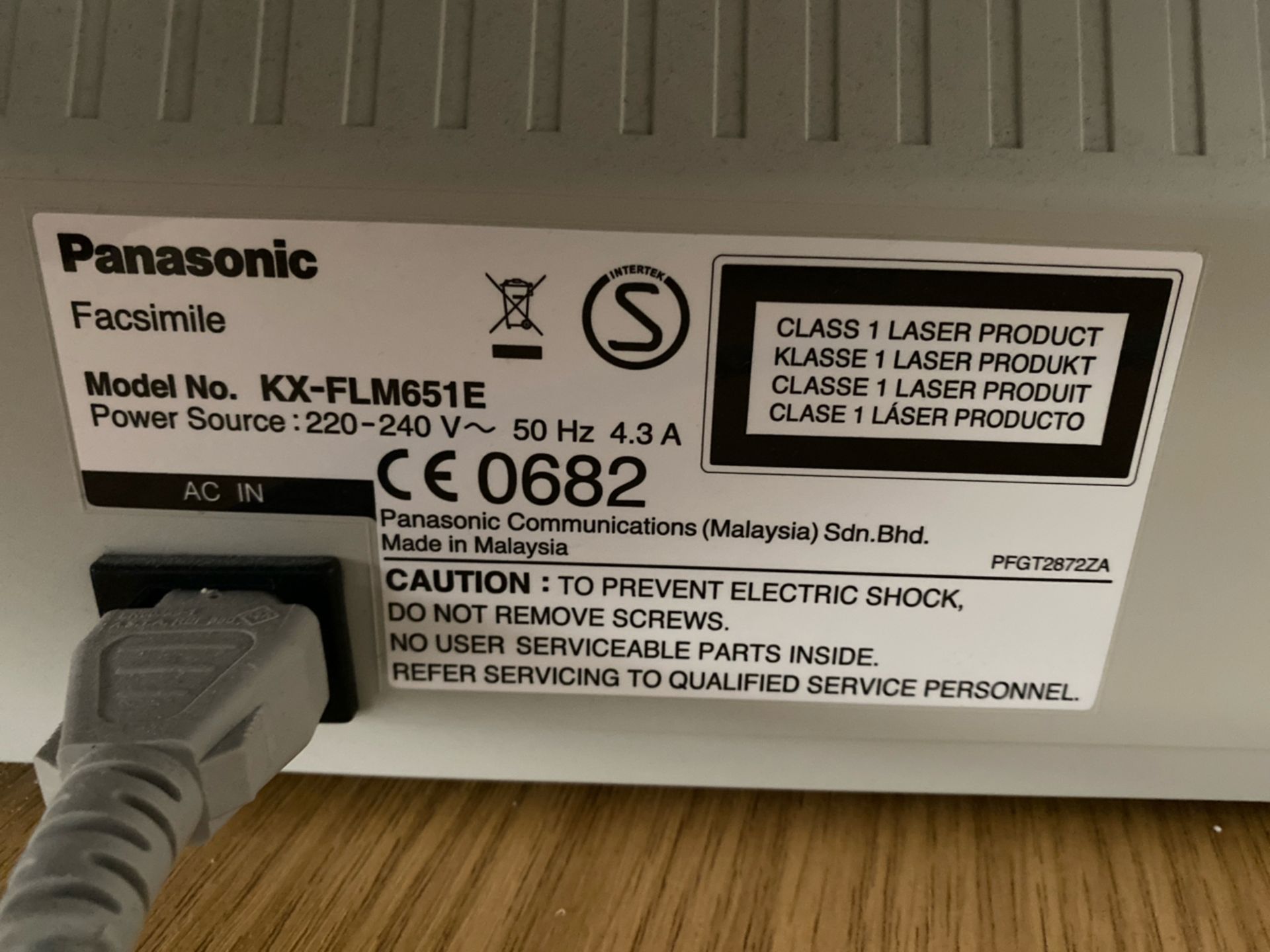 Panasonic KX-FLM651 Fax Machine - Image 3 of 5