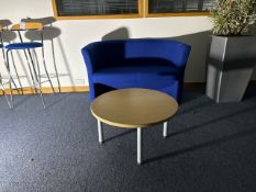 Blue Fabric 2 Seater & Table