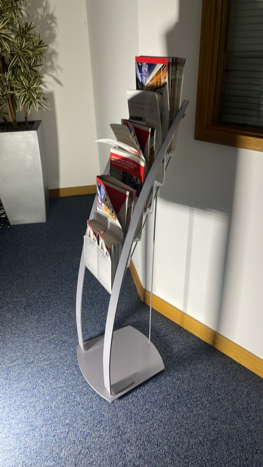 Grey Metal Leaflet Holder