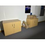 Wooden Storage Cabinet x2