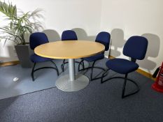 Circular Table & Chairs x4