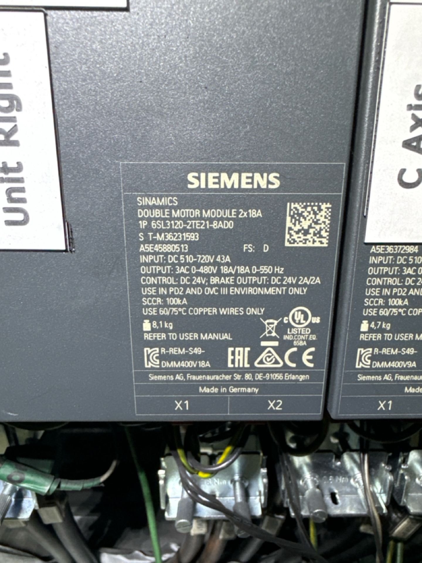 Siemens Sinamics Double Motor Module 2x18A - Image 2 of 2