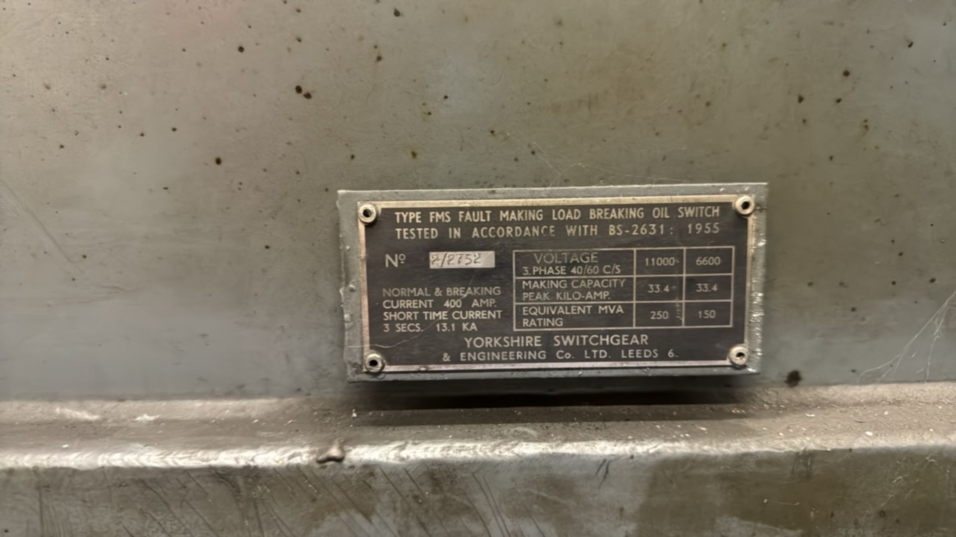 Yorkshire Switchgear FMS Fault Making Load Breaking Oik Switch - Image 4 of 5