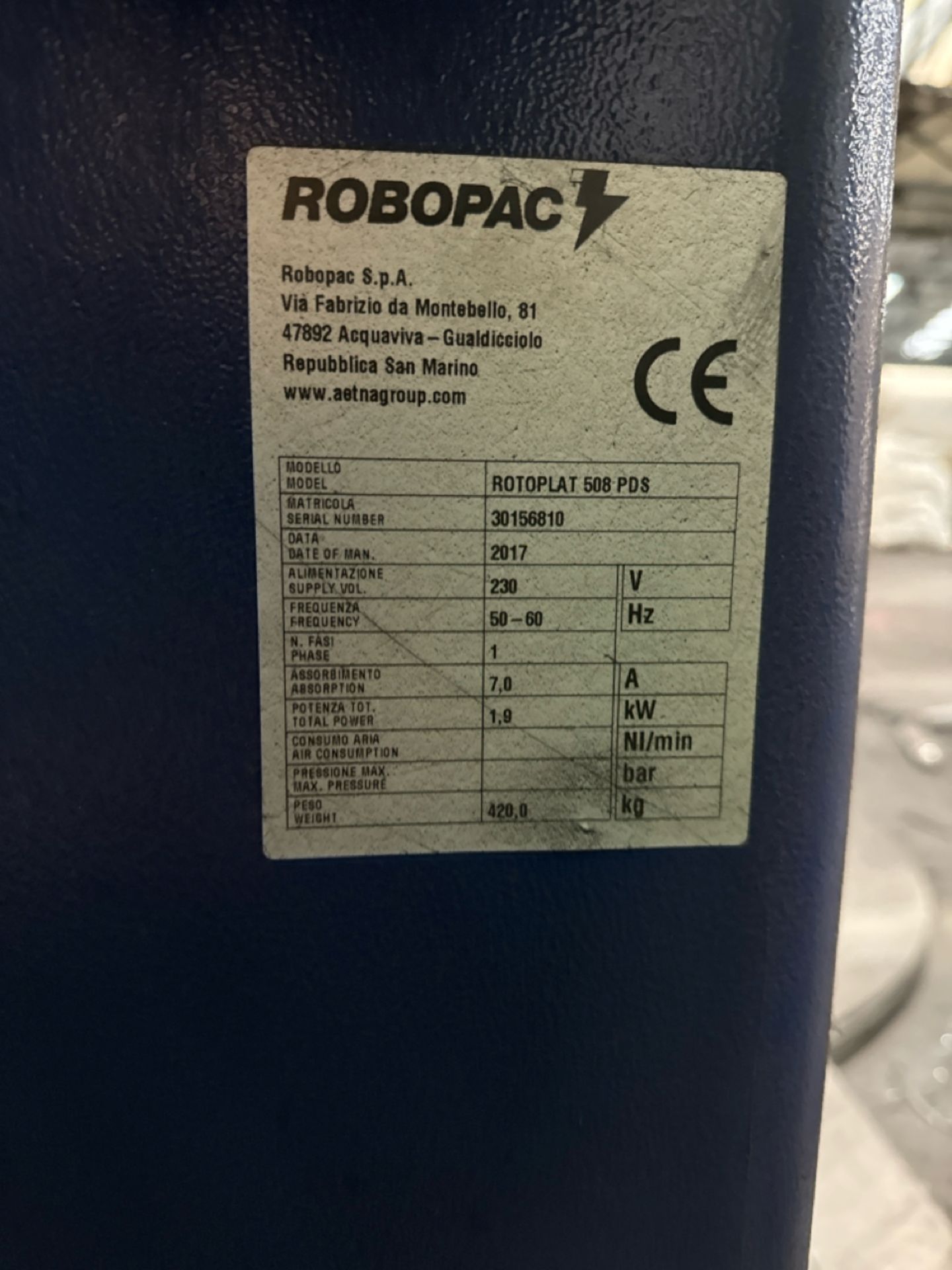 2017, Rotoplat 508 Robopac Shrink Wrapper - Image 3 of 8