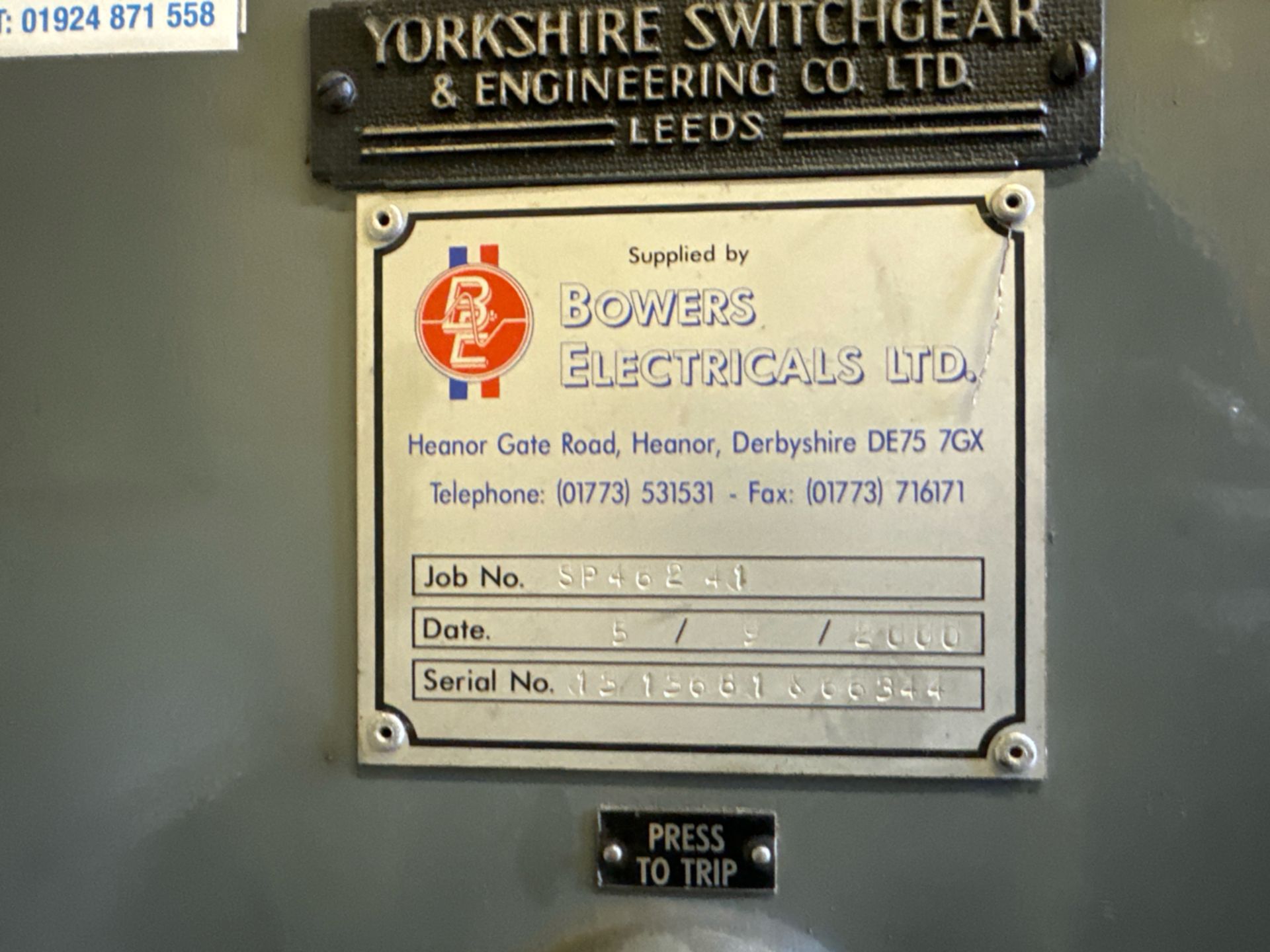 Yorkshire Switchgear Oil Circuit Breaker - Image 7 of 7