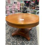 Wooden Round Pedestal Table