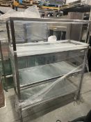 Stand Alone Glass Display Shelving Unit