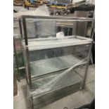 Stand Alone Glass Display Shelving Unit