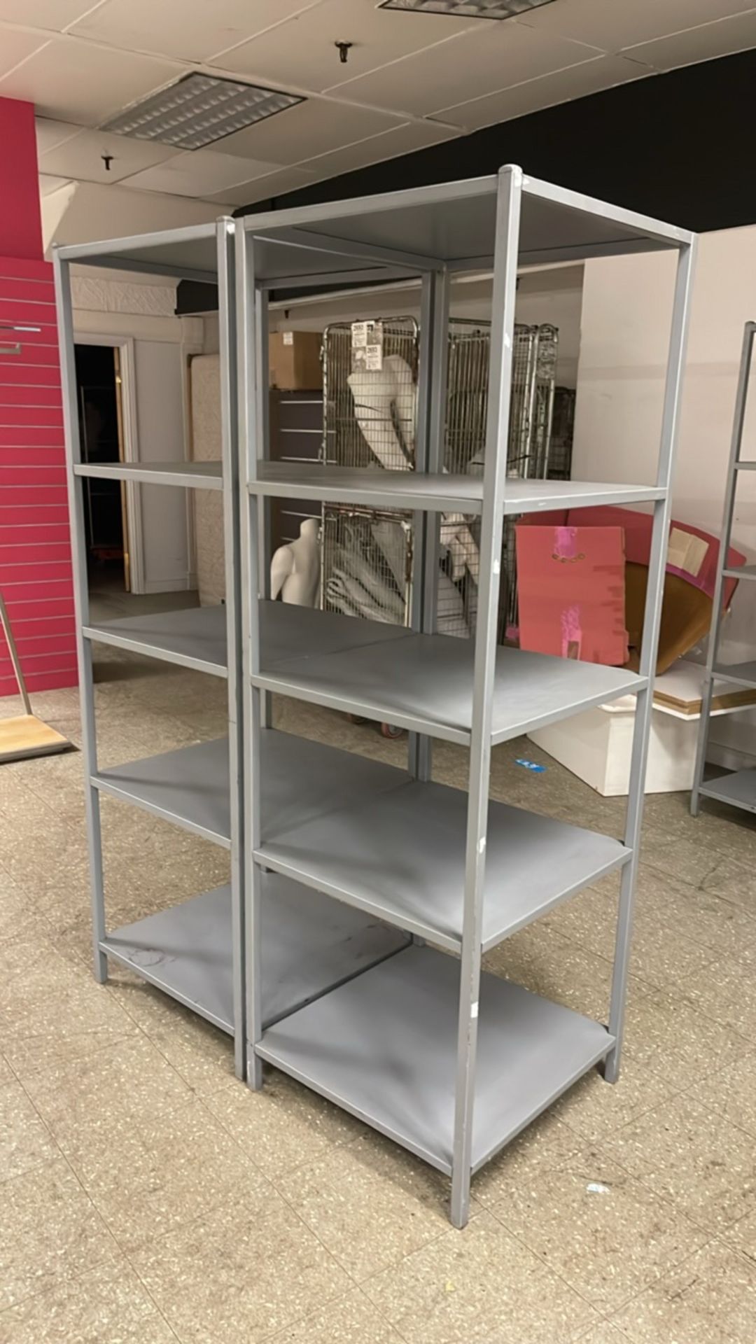 Pair Of Metal Shelving Towers - Image 2 of 4