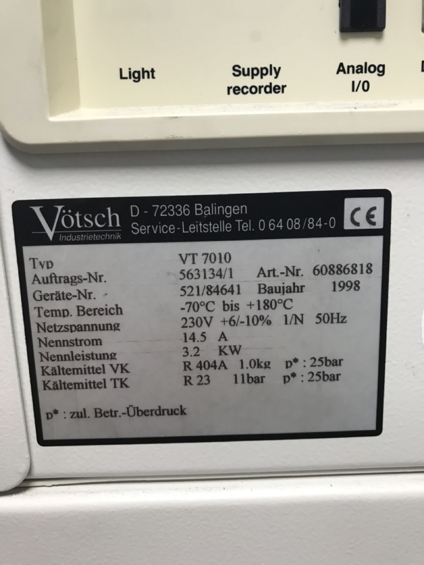 Votsch VT 7010 Temperature Cycling System - Image 2 of 2