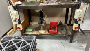 Metal Workbench With Power Supplies