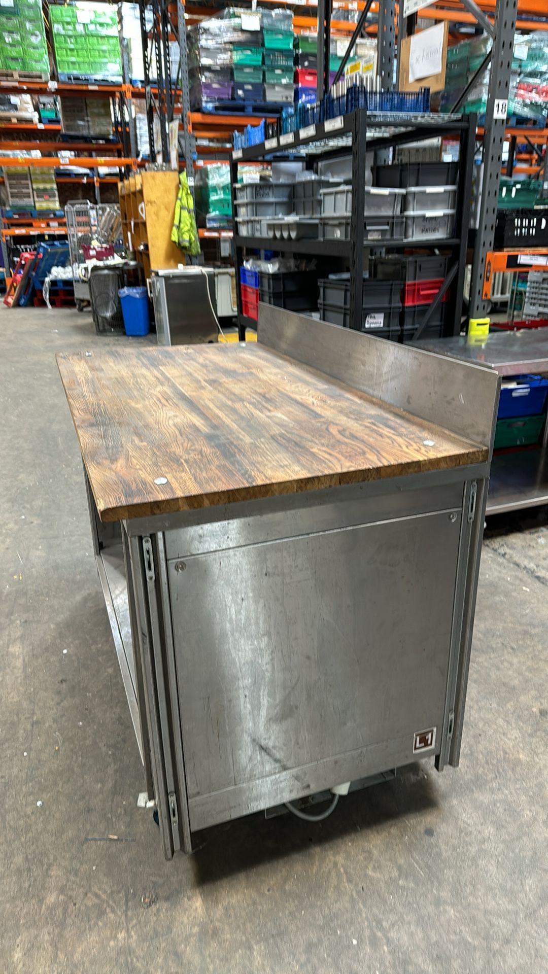 Stainless Steel / Prep Workstation with Wood Worktop - Image 3 of 13