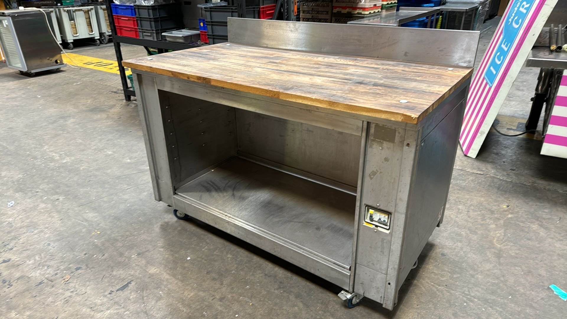 Stainless Steel / Prep Workstation with Wood Worktop - Image 2 of 13