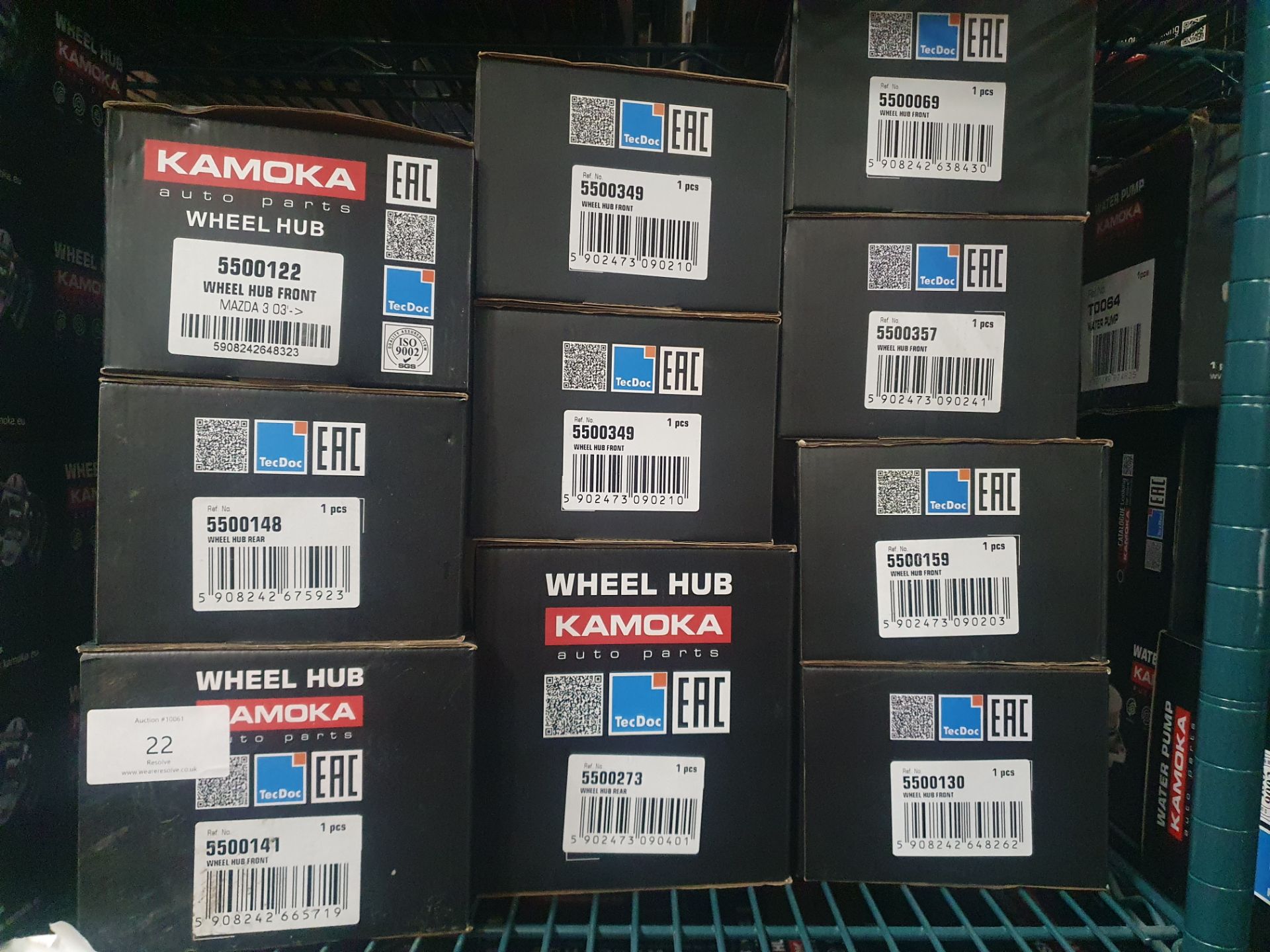 10 x Kamoka wheel hub assorted