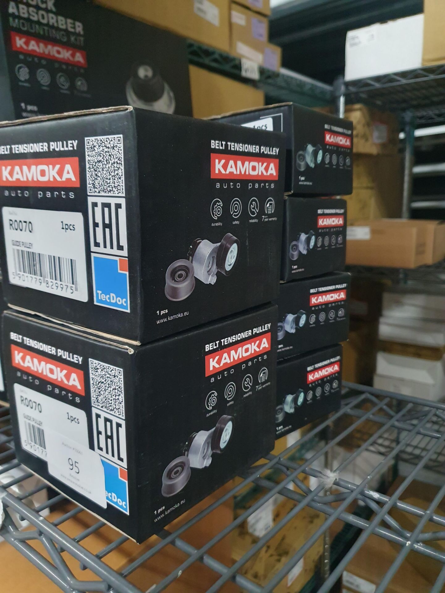 6 x Kamoka assorted belt tensioner pulleys